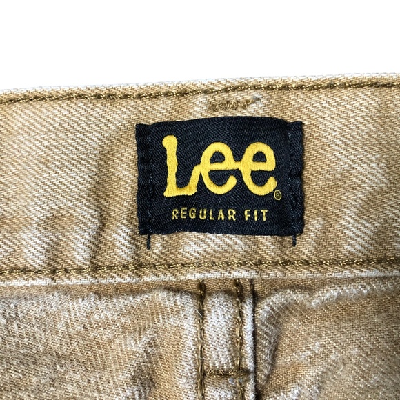 Lee Vintage Regular Fit Medium Wash Brown Tan Denim Jeans Mens 42x32 - Picture 7 of 7